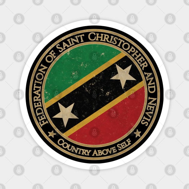 Vintage Federation of Saint Christopher Kitts and Nevis USA North America United States Flag Magnet by DragonXX